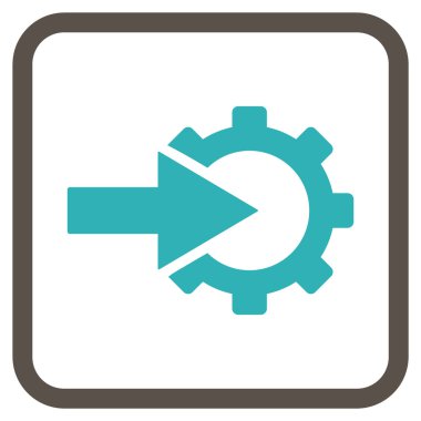 COG Tümleştirme vektör simgesi bir çerçeve içinde