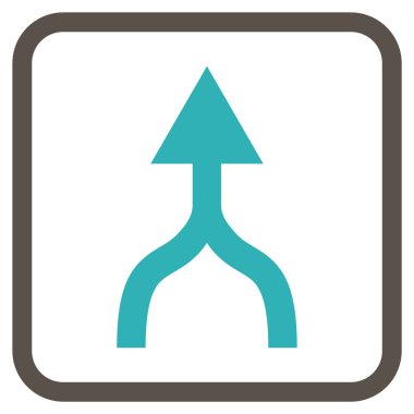 Vektör simgesi bir çerçeve içinde yukarı ok birleştirmek