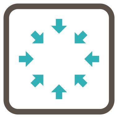 Kompakt oklar bir çerçeve içinde simge vektör