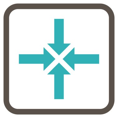 Oklar vektör simgesi bir çerçeve içinde sıkıştırmak