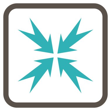 Sıkıştırma ok bir çerçeve içinde simge vektör