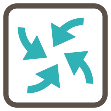 Siklon oklar bir çerçeve içinde simge vektör