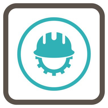 Geliştirme işçisi vektör simgesi bir çerçeve içinde