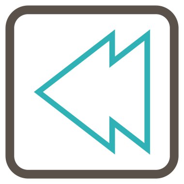 Yön sol vektör simgesi bir çerçeve içinde