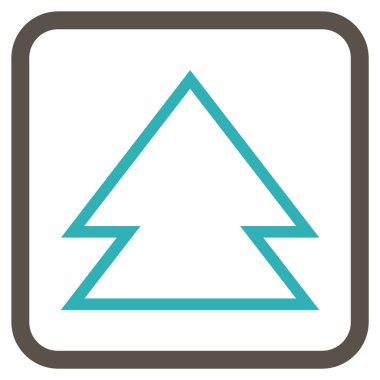 Yön yukarı vektör simgesi bir çerçeve içinde