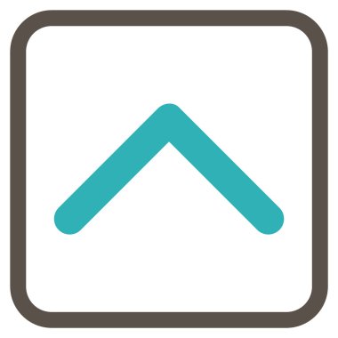 Yön yukarı vektör simgesi bir çerçeve içinde