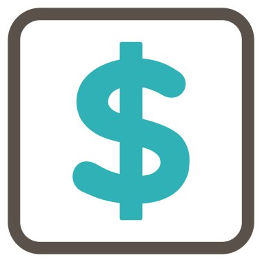 Doları vektör simgesi bir çerçeve içinde