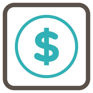 Doları vektör simgesi bir çerçeve içinde