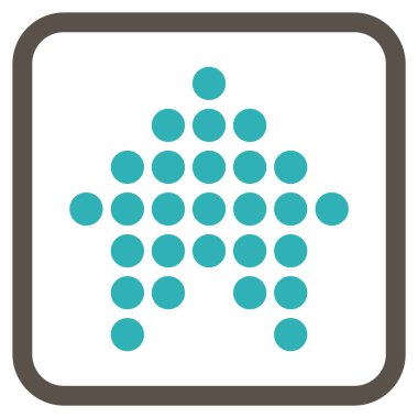 Vektör simgesi bir çerçeve içinde yukarı noktalı ok