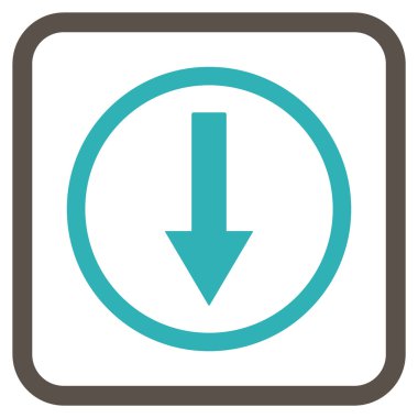 Bir çerçeve içinde yönlü ok vektör simgesi