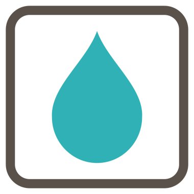 Damla vektör simgesi bir çerçeve içinde