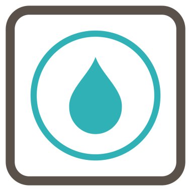 Damla vektör simgesi bir çerçeve içinde