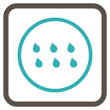 Damla vektör simgesi bir çerçeve içinde