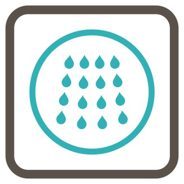 Damla vektör simgesi bir çerçeve içinde