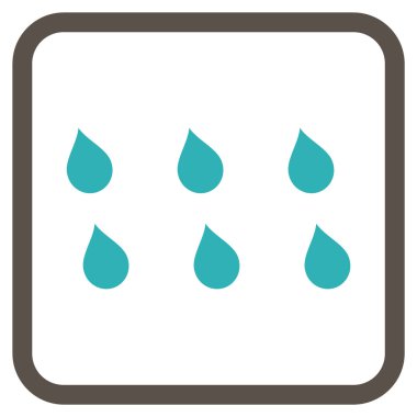 Damla vektör simgesi bir çerçeve içinde