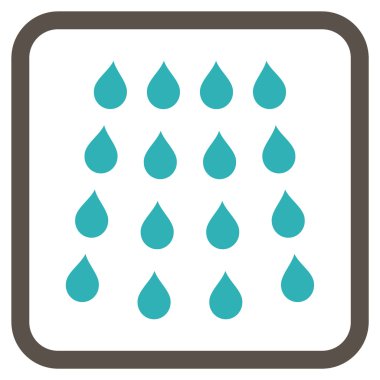 Damla vektör simgesi bir çerçeve içinde