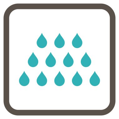 Damla vektör simgesi bir çerçeve içinde