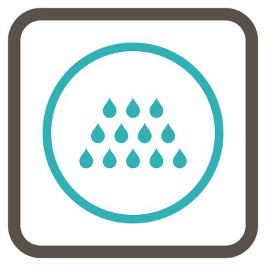 Damla vektör simgesi bir çerçeve içinde