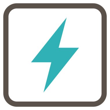 Elektrik Strike vektör simgesi bir çerçeve içinde