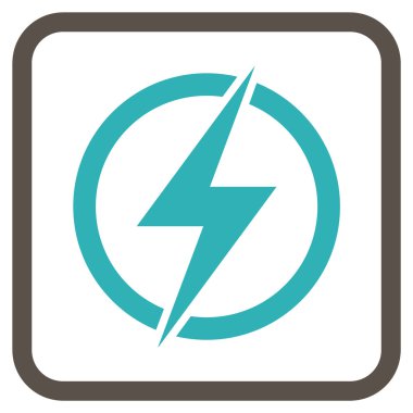 Elektrik vektör simgesi bir çerçeve içinde