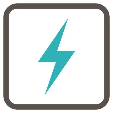 Elektrik vektör simgesi bir çerçeve içinde