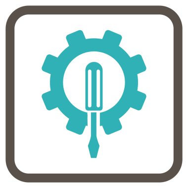 Bir çerçevedeki mühendislik vektör simgesi