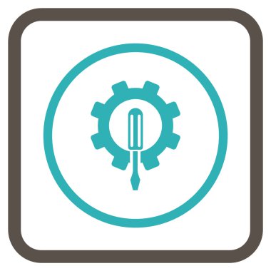 Bir çerçevedeki mühendislik vektör simgesi