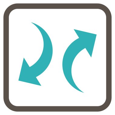 Exchange oklar bir çerçeve içinde simge vektör