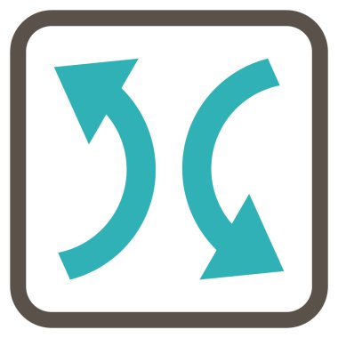 Exchange oklar bir çerçeve içinde simge vektör