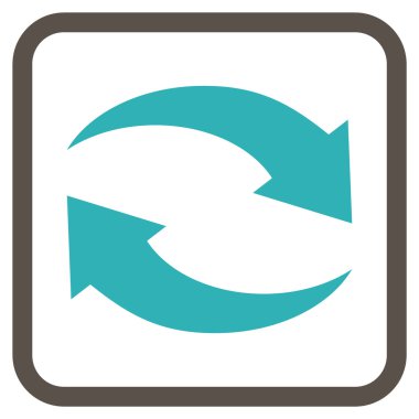 Exchange oklar bir çerçeve içinde simge vektör