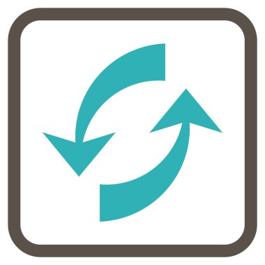 Exchange oklar bir çerçeve içinde simge vektör