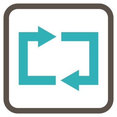 Exchange oklar bir çerçeve içinde simge vektör