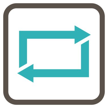 Exchange oklar bir çerçeve içinde simge vektör