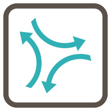 Exchange oklar bir çerçeve içinde simge vektör