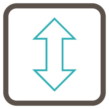 Exchange dikey vektör simgesi bir çerçeve içinde