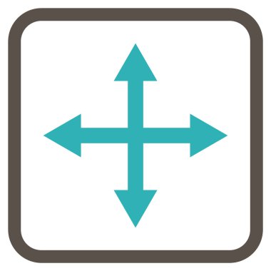 Genişletin okları vektör simgesi bir çerçeve içinde