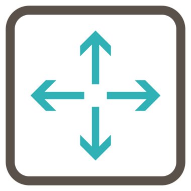 Genişletin okları vektör simgesi bir çerçeve içinde