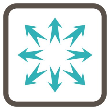 Genişletin okları vektör simgesi bir çerçeve içinde