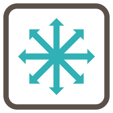 Genişletin okları vektör simgesi bir çerçeve içinde