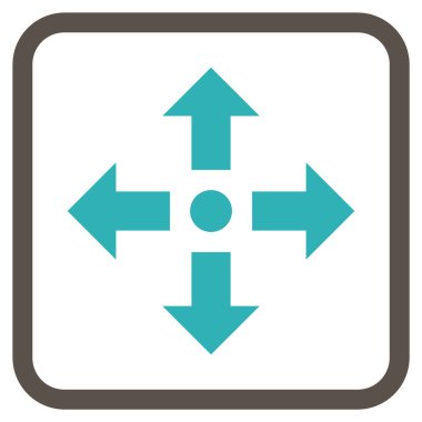 Genişletin okları vektör simgesi bir çerçeve içinde