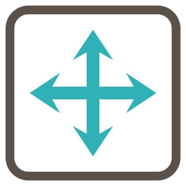 Genişletin okları vektör simgesi bir çerçeve içinde