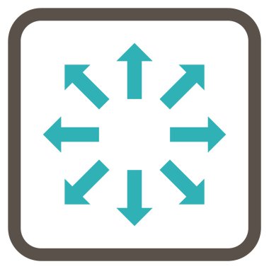 Oklar vektör simgesi bir çerçeve içinde patlayabilir