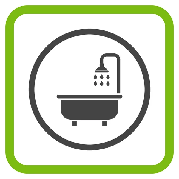 Shower Bath Vector Icon In a Frame — Stockvector