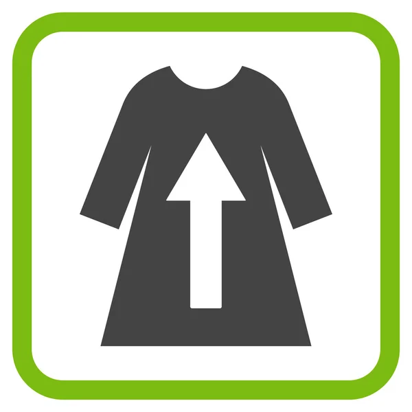 Tire o ícone do vetor vestido feminino em um quadro — Vetor de Stock