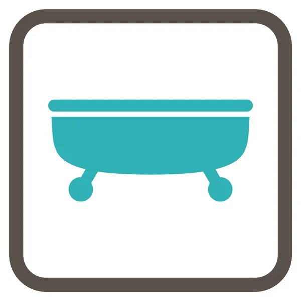 Bañera Vector icono en un marco — Archivo Imágenes Vectoriales