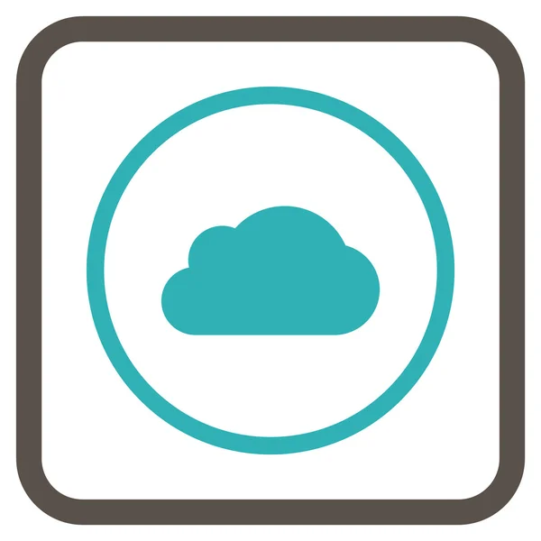 Σύννεφο εικονίδιο του φορέα σε ένα πλαίσιο — Διανυσματικό Αρχείο