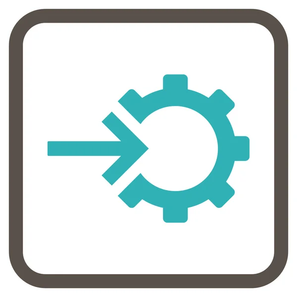 Kogge integratie Vector Icon In een Frame — Stockvector