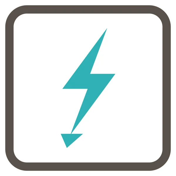 Icono eléctrico del vector de la huelga en un marco — Vector de stock