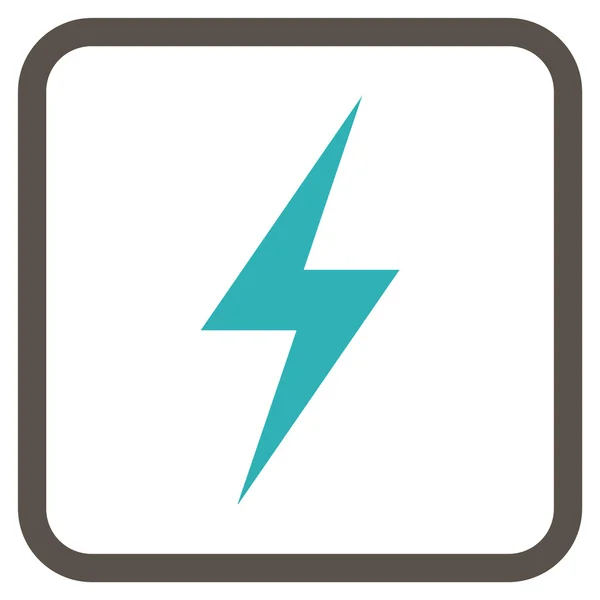 Elektriciteit Vector Icon In een Frame — Stockvector