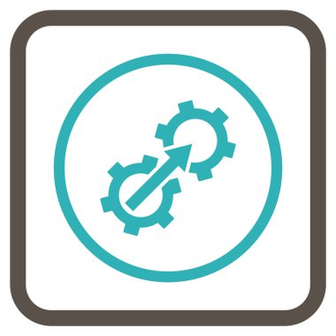 Dişli Tümleştirme vektör simgesi bir çerçeve içinde